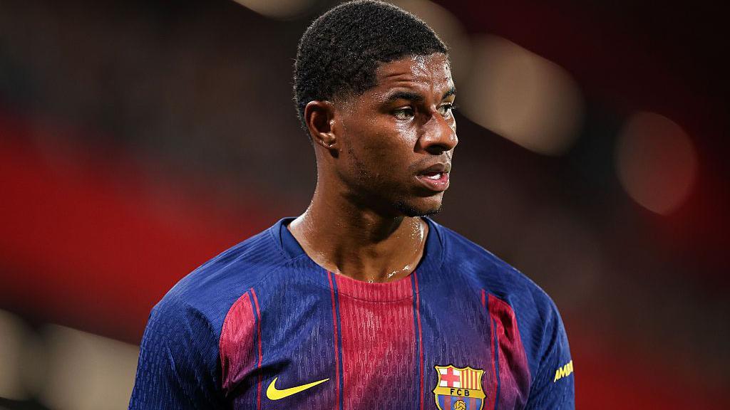 Marcus Rashford playing for Barcelona