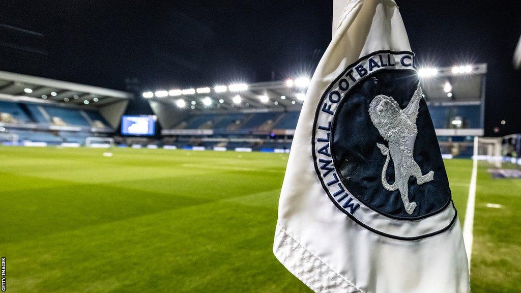 A corner flag at The Den