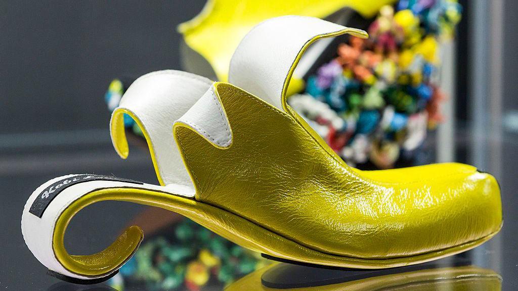 shoes that look like peeled bananas