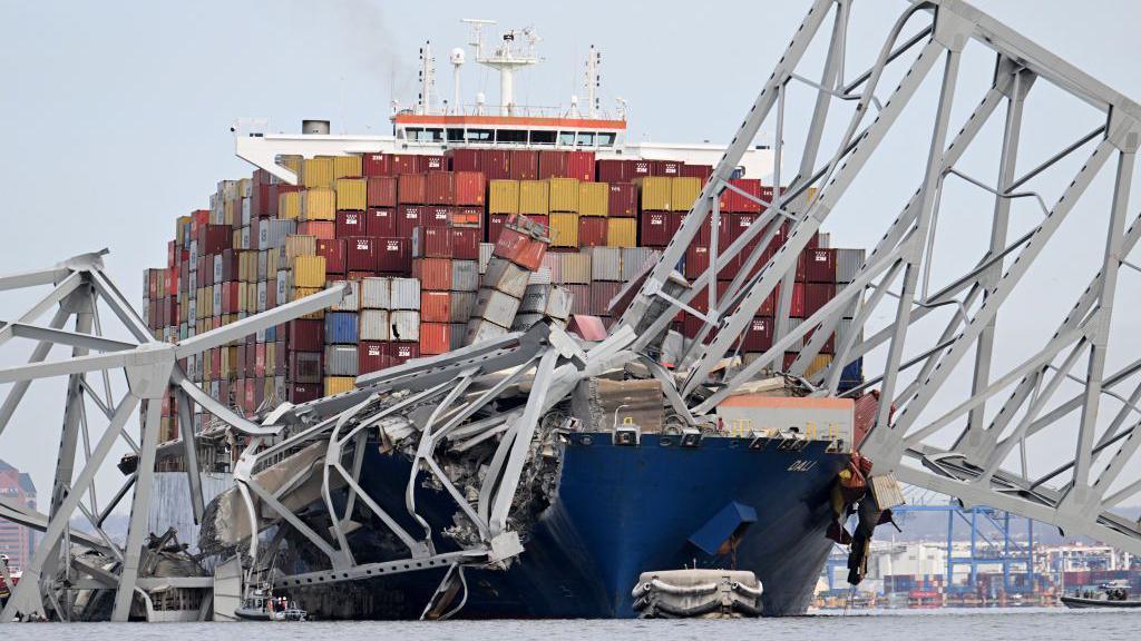 A giant vessel crashes into the Francis Scott Key Bridge in Baltimore