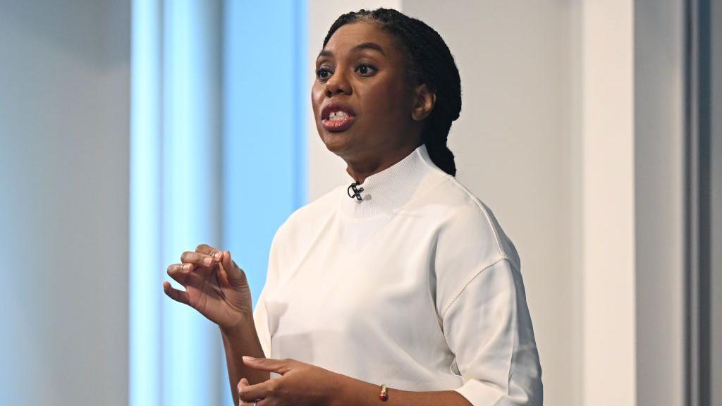 Conservative Party leader Kemi Badenoch speaking