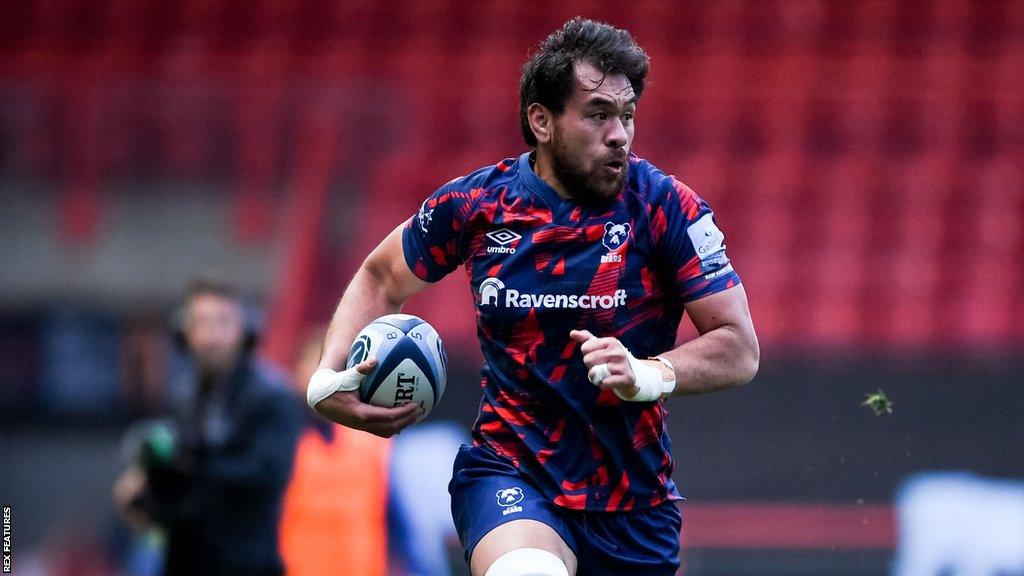 Steven Luatua playing for Bristol last season