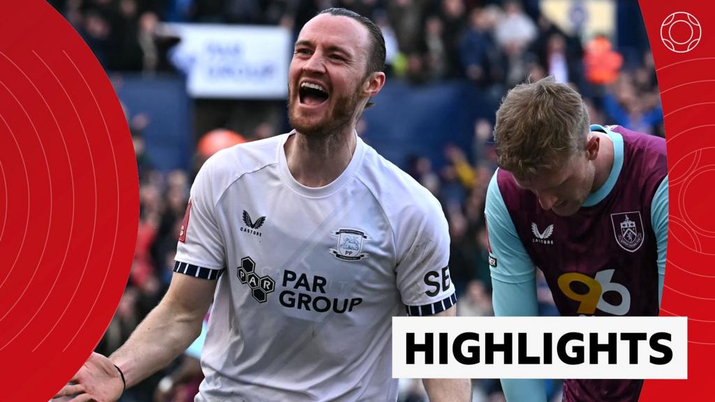 Preston end Burnley's unbeaten run to reach quarter-finals