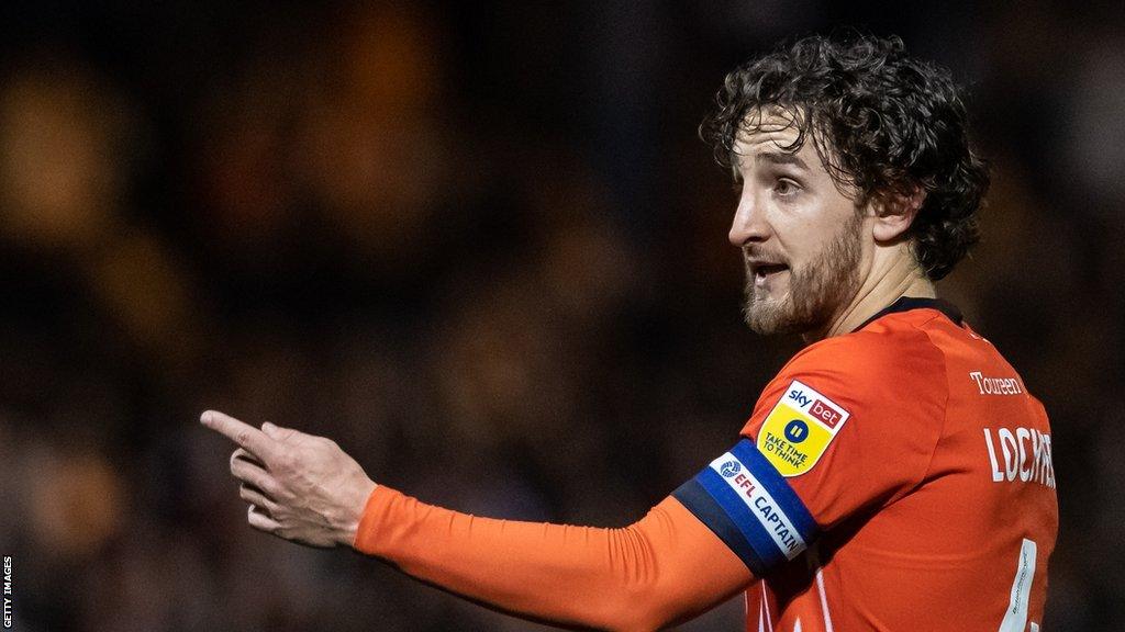 Tom Lockyer in action for Luton Town