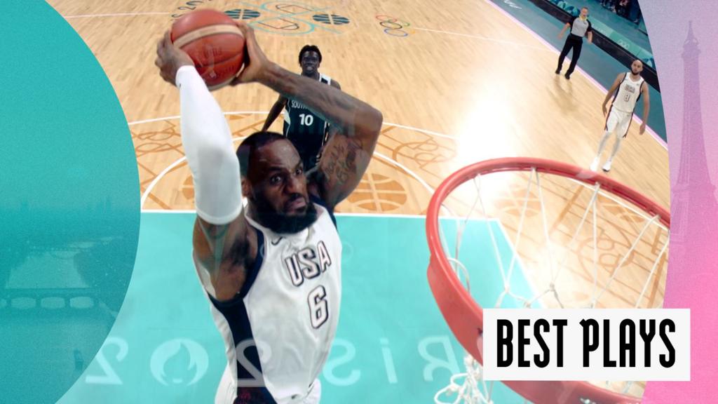 James' slam dunks & more - best plays as USA beat South Sudan