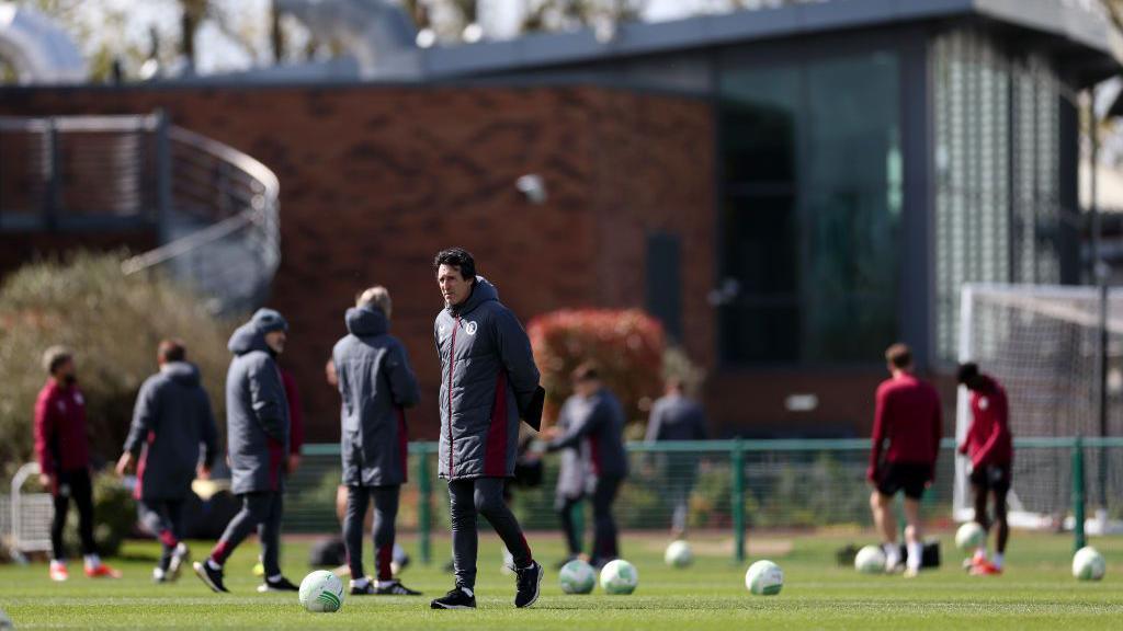 Aston Villa training session