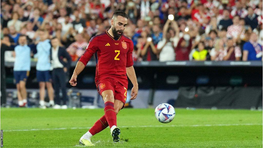 Dani Carvajal scores the winning penalty