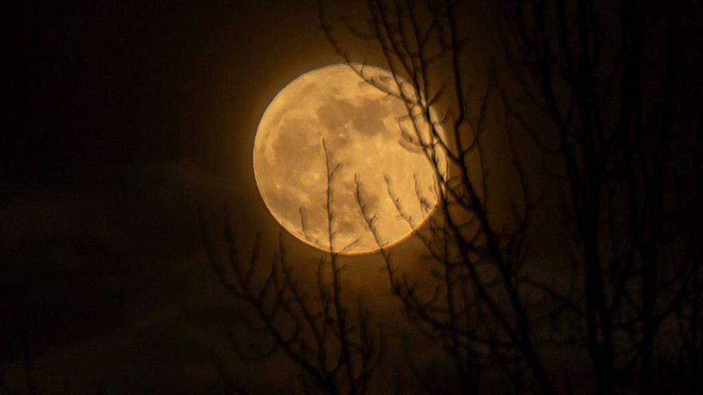 Worm moon in Alaska in 2025.