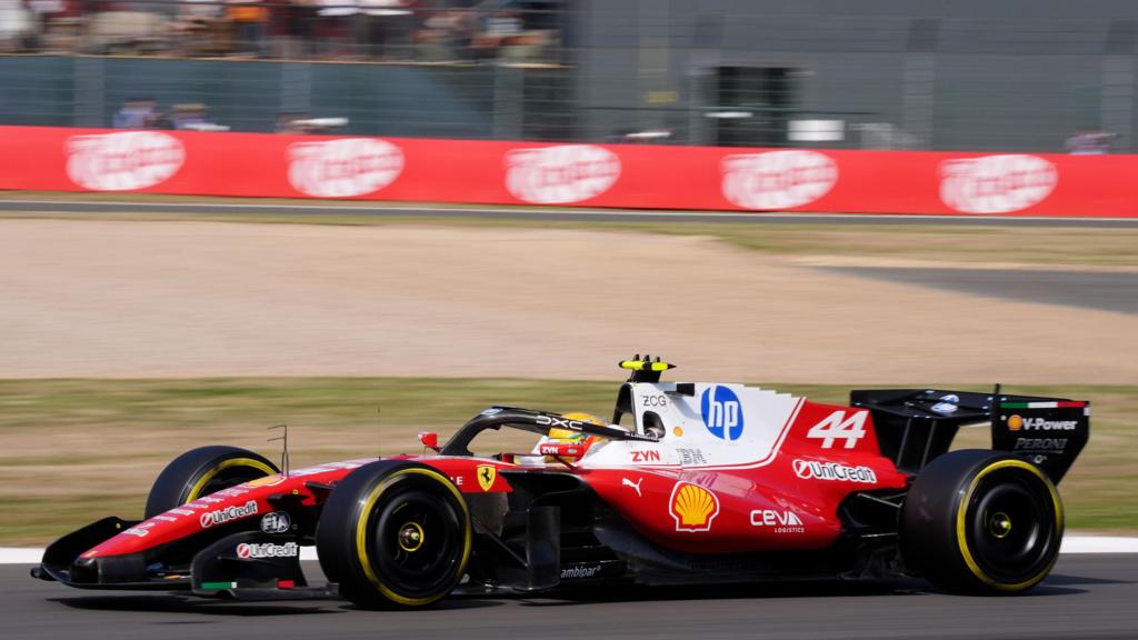 Ferrari's Lewis Hamilton during British Grand Prix sprint qualifying