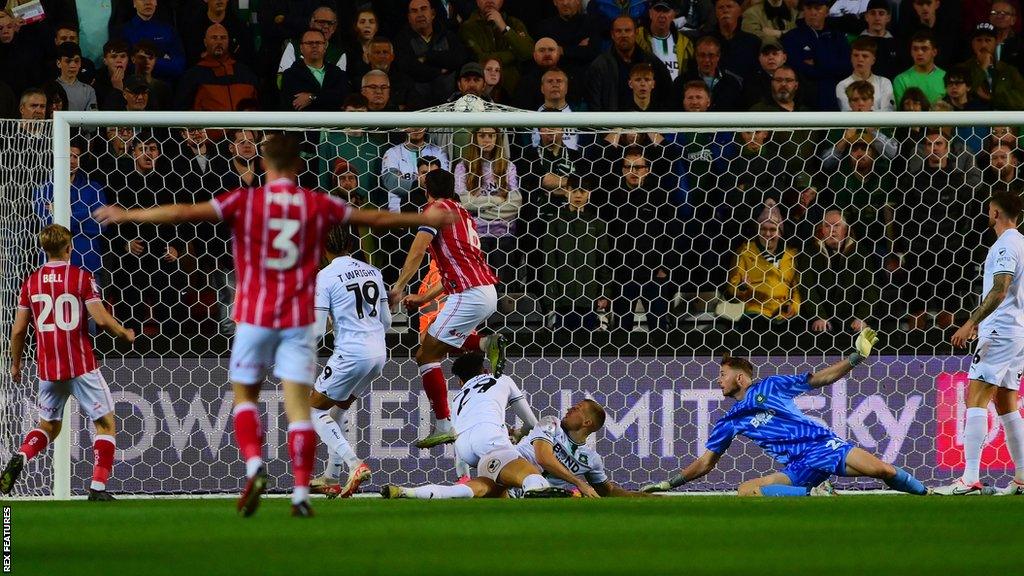 Matt James scores Bristol City's second goal