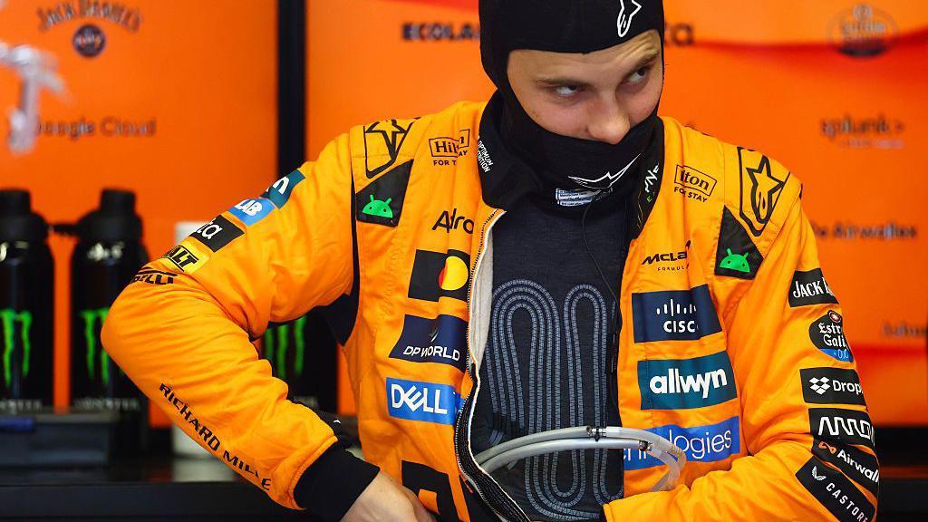 McLaren driver Oscar Piastri wearing a cooling vest at the 2025 Spanish Grand Prix