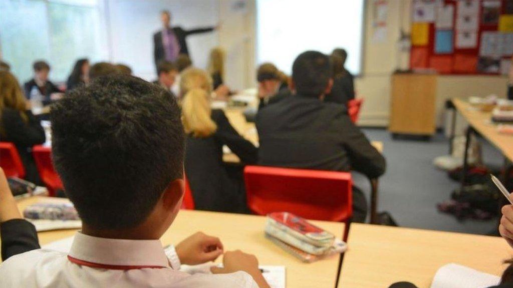 Pupils in classroom