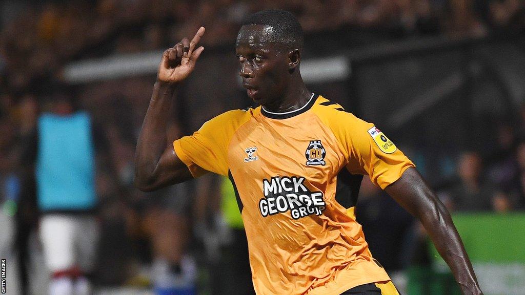 Saikou Janneh in action for Cambridge United