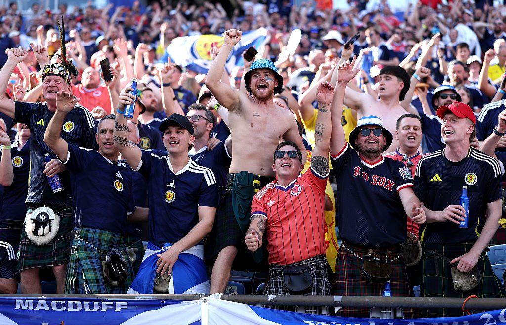 Pre-match party time in the stands