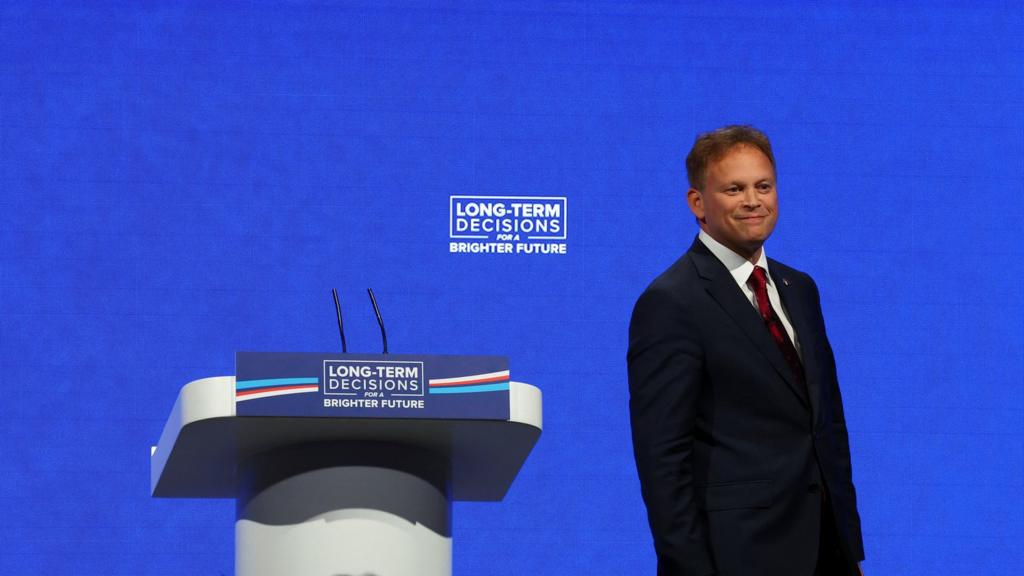 Grant Shapps speaking at Conservative Party conference