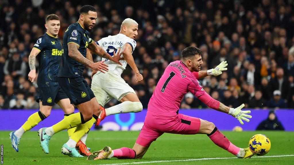 Richarlison scores his second of the game for Tottenham