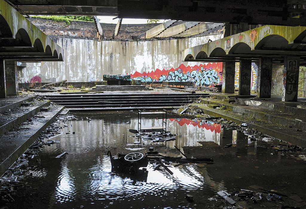 The remains of the altar and sanctuary at St Peter's