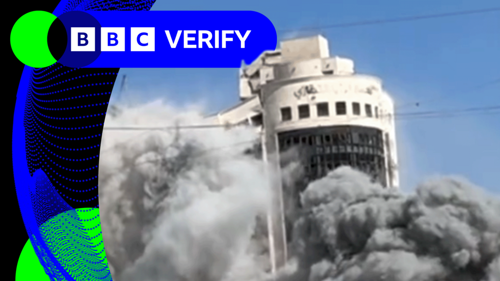 Video shows destruction of fourth Gaza tower block in as many days