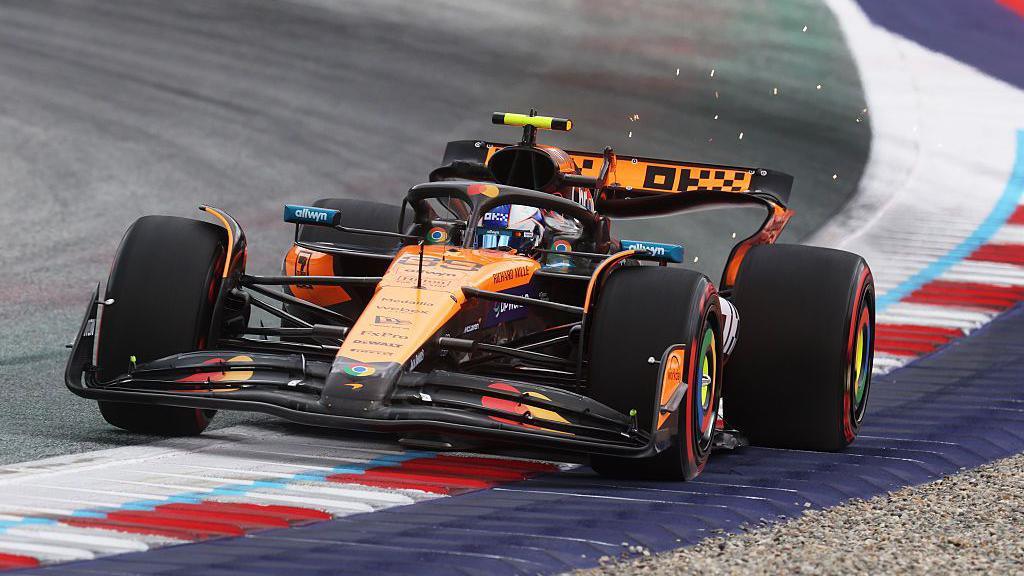 Alex Dunne drives the McLaren around a corner in first practice for the Austrian Grand Prix