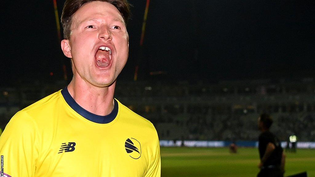 Aneurin Donald was part of Hampshire's Vitality Blast-winning squad in 2022