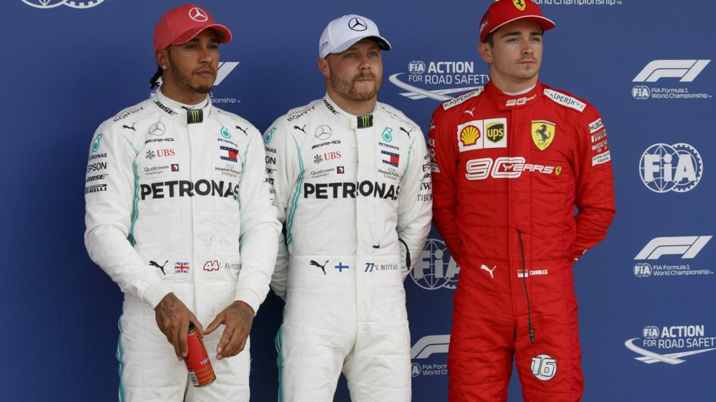 Hamilton, Bottas and Leclerc