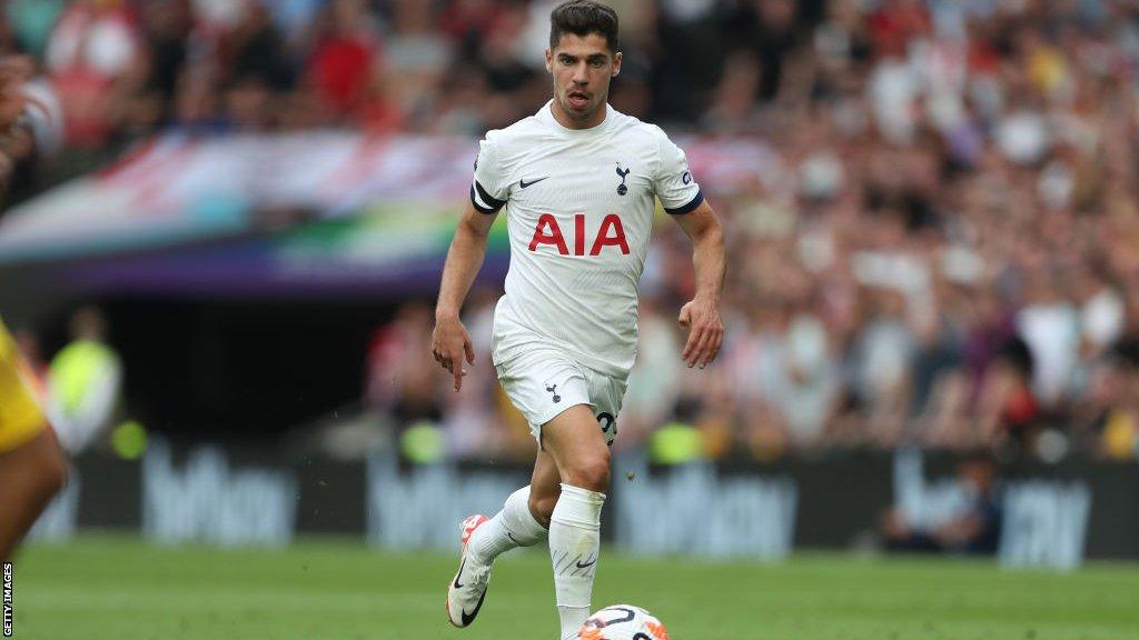 Manor Solomon of Tottenham Hotspur during the Premier League football match between Tottenham Hotspur and Sheffield United at Tottenham Hotspur Stadium