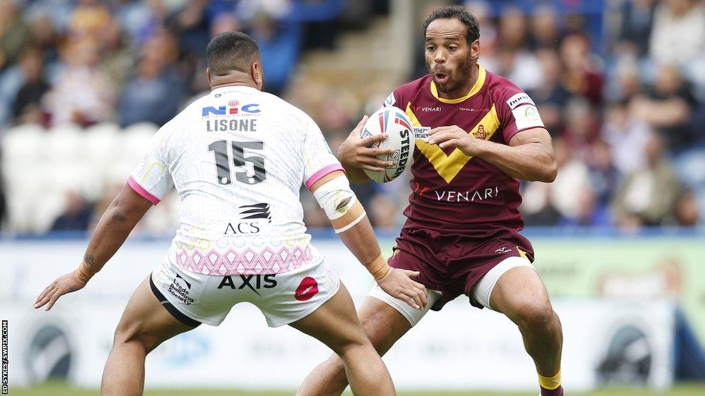 Leroy Cudjoe of Huddersfield Giants