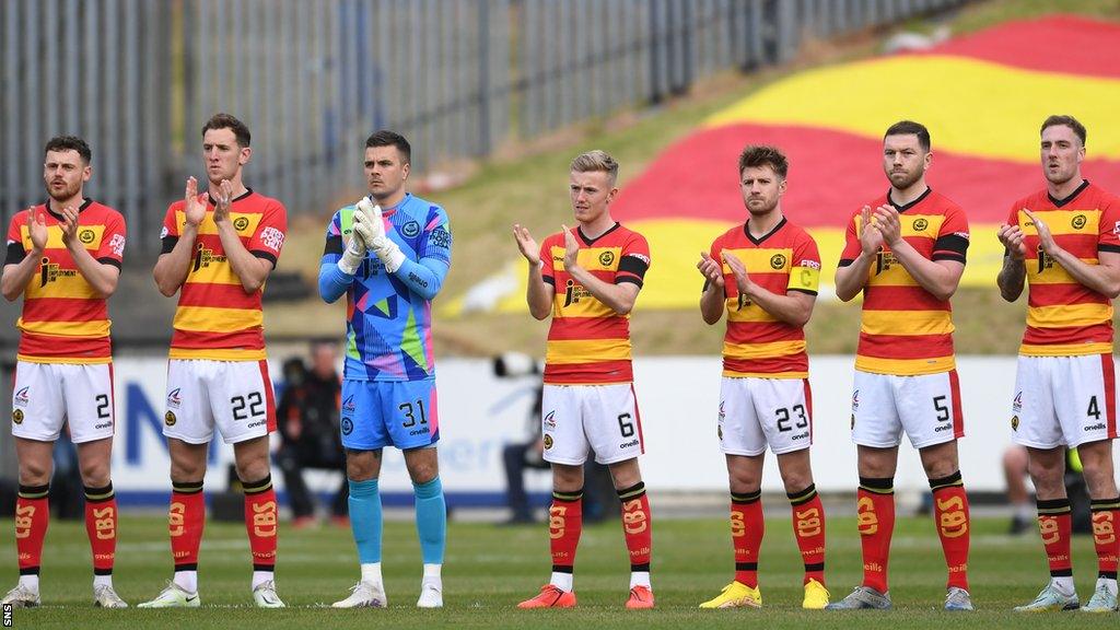 Partick players at Ross County