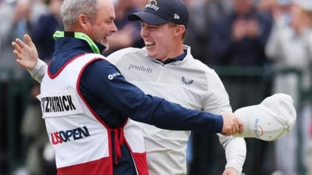 Matt Fitzpatrick and caddie Billy Foster