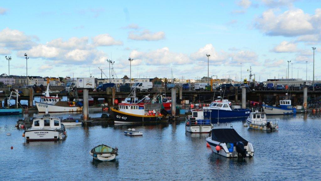 Fishing boats in Guernsey's St Peter Port Harbour