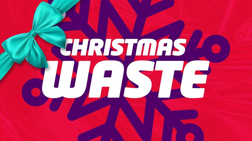 Graphic slate saying Christmas waste