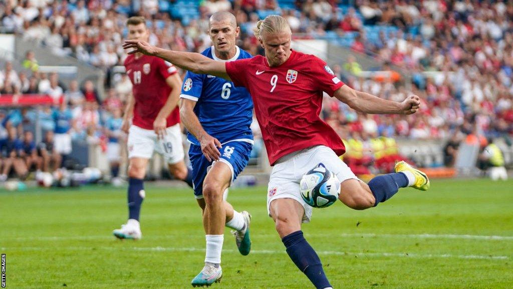 Norway 3-1 Cyprus: Erling Haaland scores twice in Euro 2024 qualifier - BBC  Sport