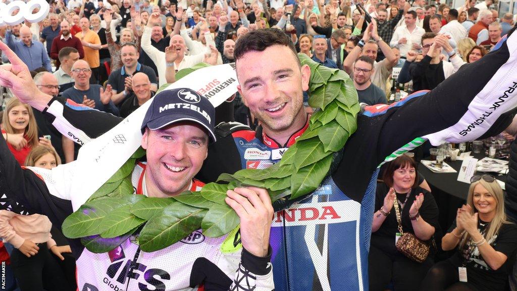 Alastair Seeley and Glenn Irwin pictured at last year's North West 200