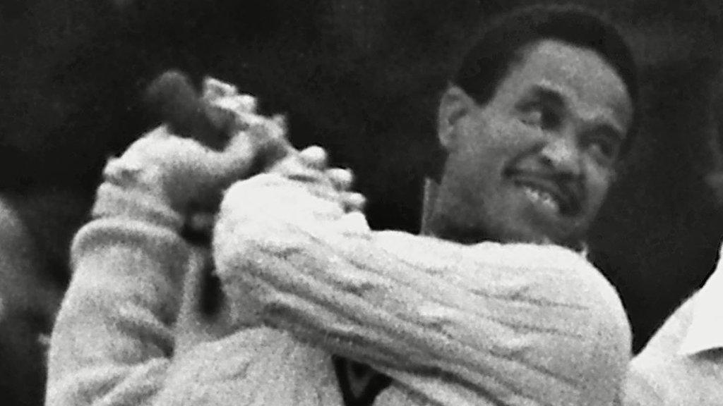 Garfield Sobers strikes the ball