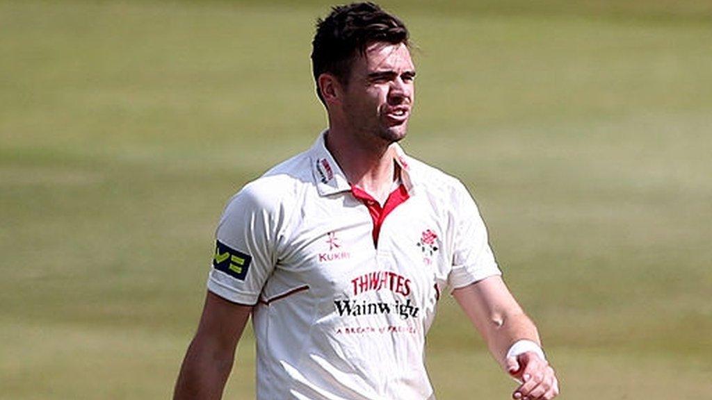 Lancashire bowler James Anderson