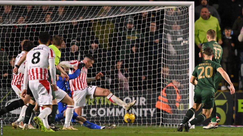 Adam Randell scores for Plymouth