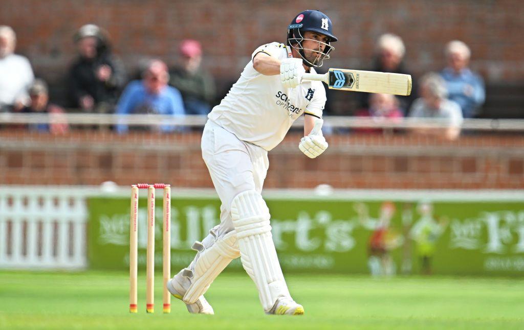 Will Rhodes attempts to despatch another boundary 