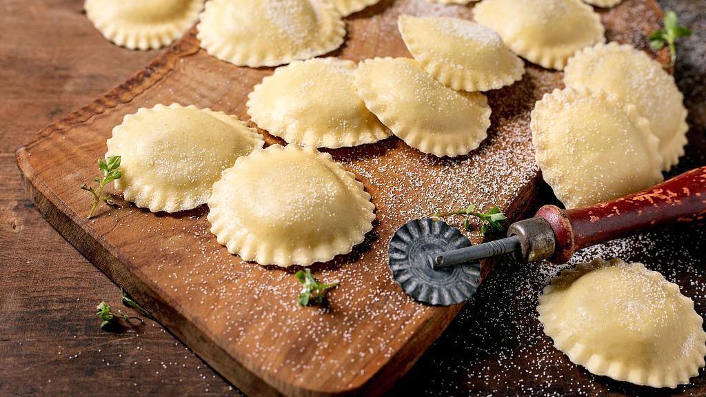 ravioli being made