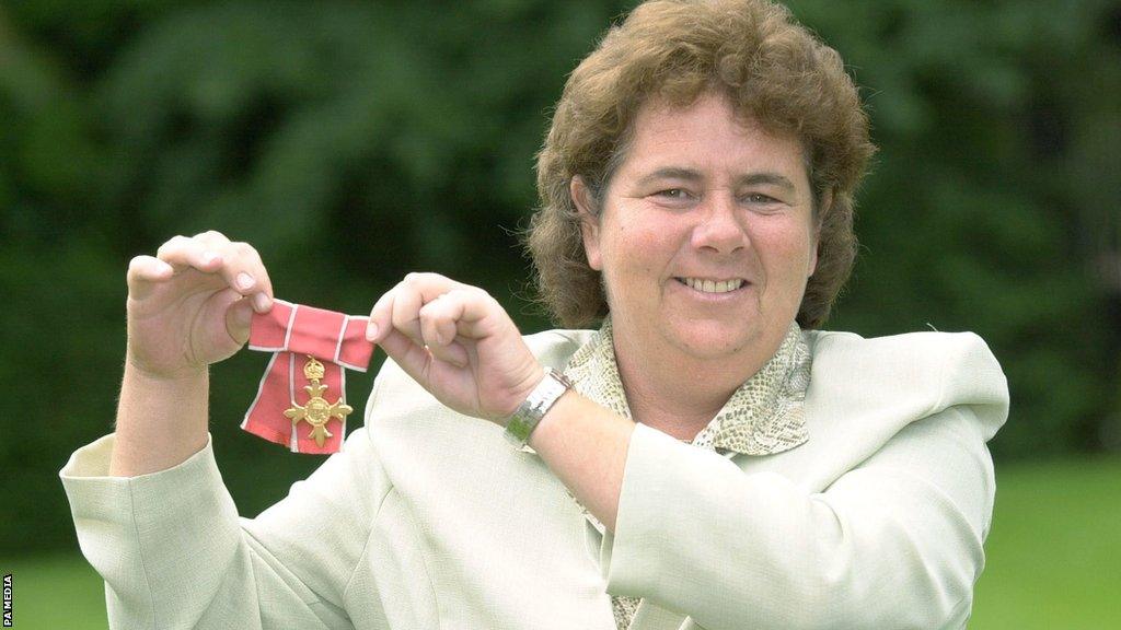 Dale Reid with her OBE