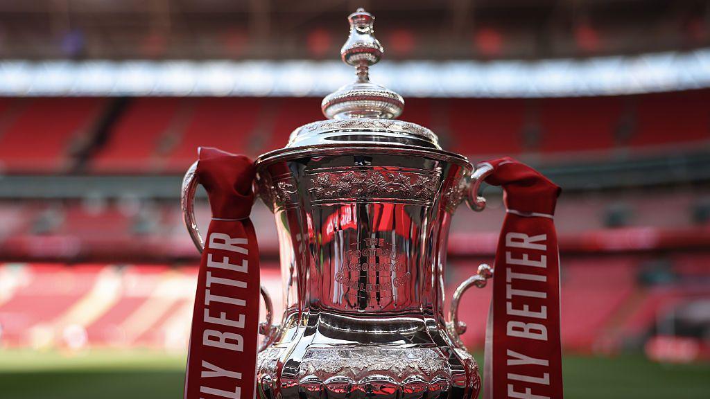 The FA Cup trophy at Wembley