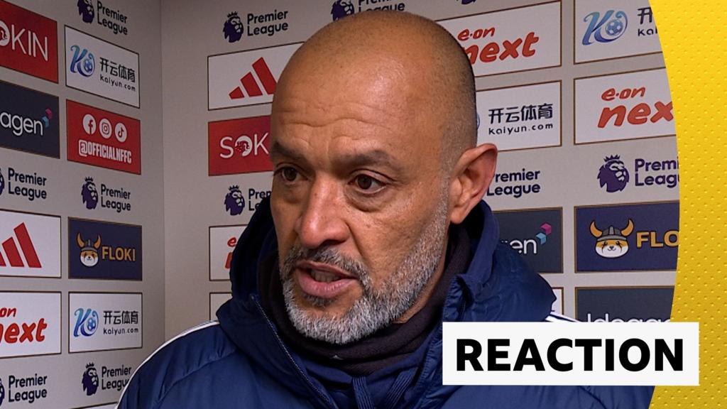 'Our fans are amazing for us' - Nuno after Forest draw with Arsenal