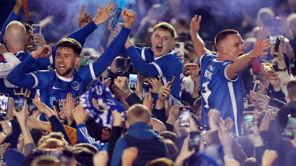 Portsmouth players celebrating