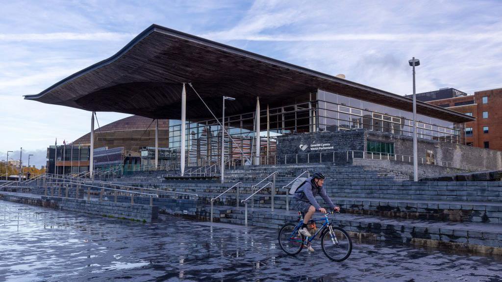 The Senedd building in Cardiff Bay