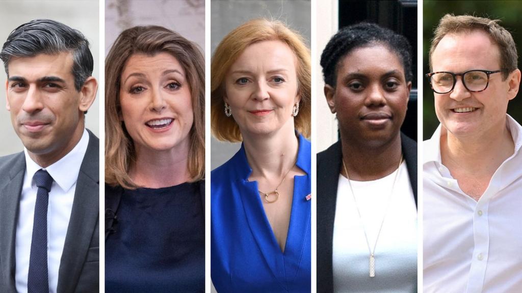 Rishi Sunak, Penny Mordaunt, Liz Truss, Kemi Badenoch and Tom Tugendhat