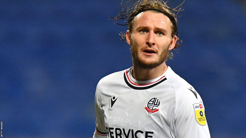 Kieran Sadlier in action for Bolton Wanderers