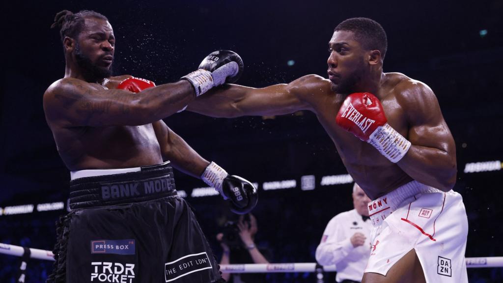 Anthony Joshua punches Jermaine Franklin