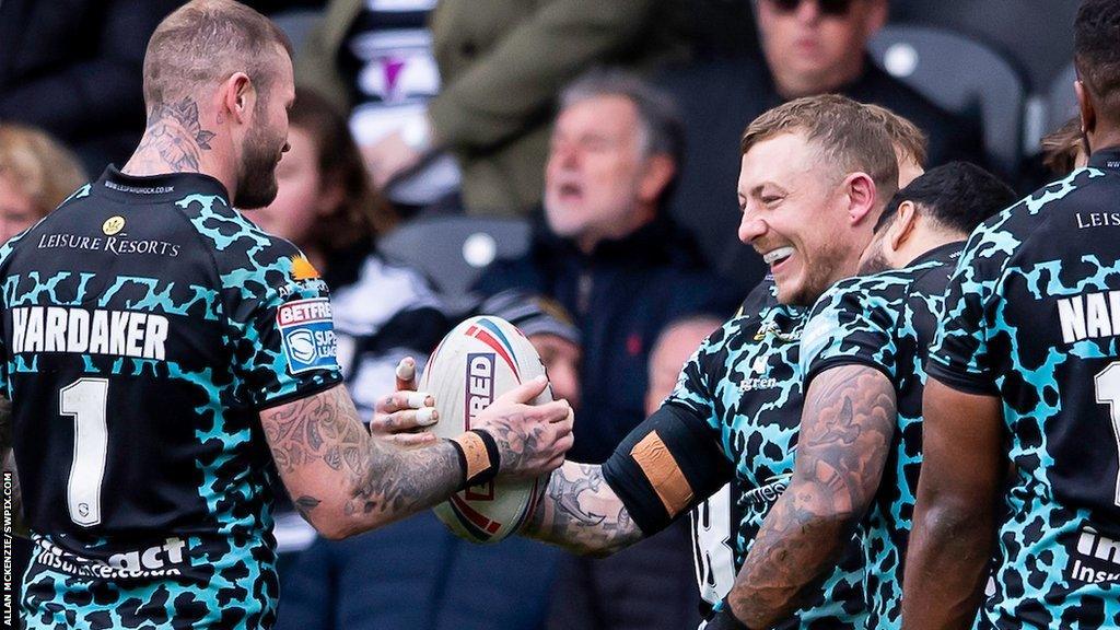 England winger Josh Charnley's treble took his tally of Super League tries to 211