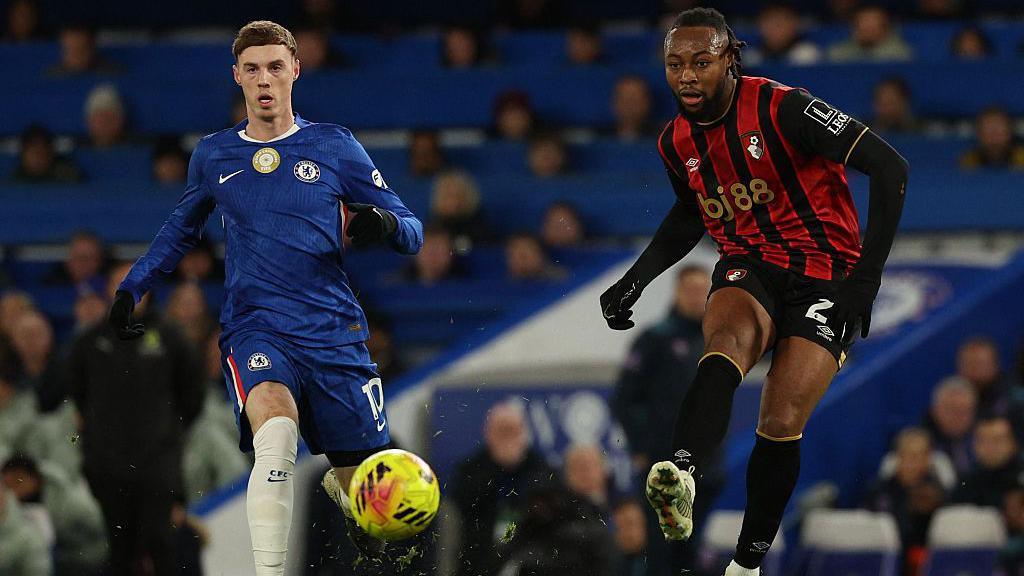 Antoine Semenyo in action during the Premier League clash