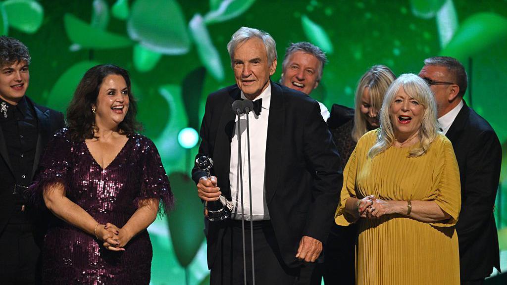 Gavin and Stacey cast accepting award