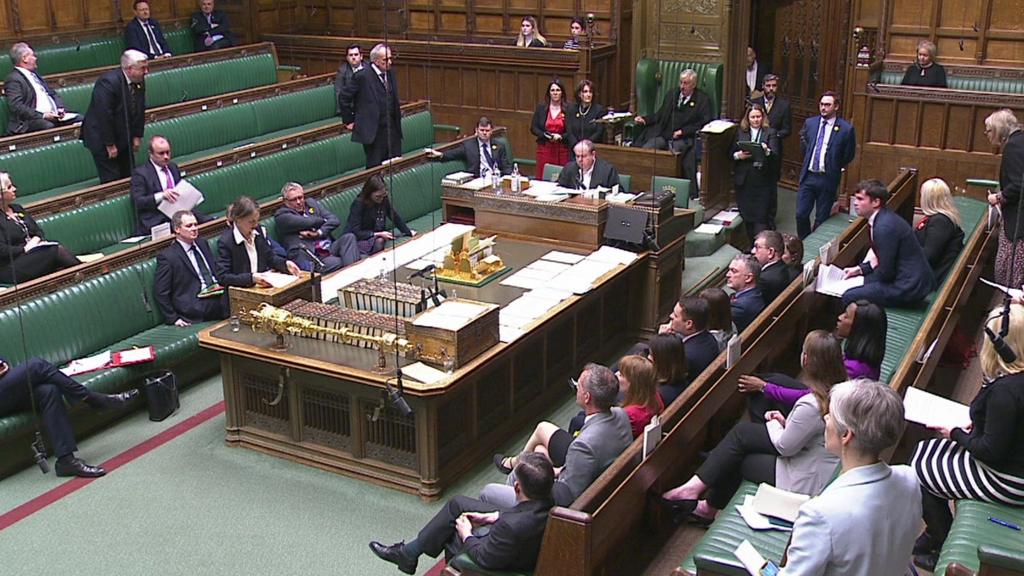 Wide shot of Helen Whately speaking in the House of Commons